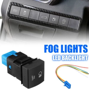 Luces antiniebla tablero LED interruptor botón pulsador para Toyota Camry RAV4 Corolla - Imagen 1 de 8