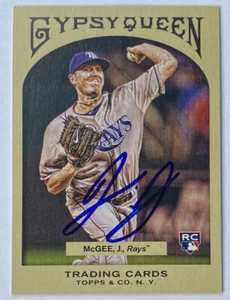Tarjeta firmada por Jake McGee Topps #290 2011 Tampa Bay Rays automática MLB RAD - Imagen 1 de 1