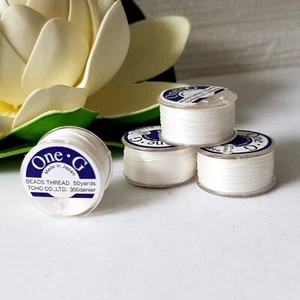 Hilo de abalorios blanco One-G de TOHO (50 yardas) | Suministro para hacer joyas con abalorios - Imagen 1 de 20