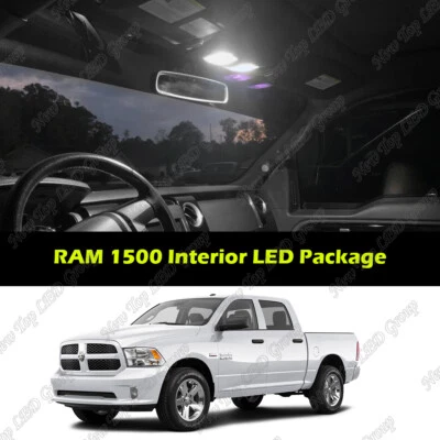 2009 - 2017 年 2018 道奇 RAM 1500 2500 3500 白色内部 LED 灯套件 — 第 1/4 张图片
