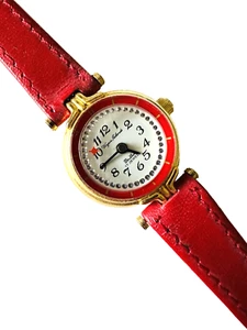 Virgin Islands Orbit Watch 274 Base Metal Bisel Damas Reloj Correa Cuero Rojo - Imagen 1 de 8