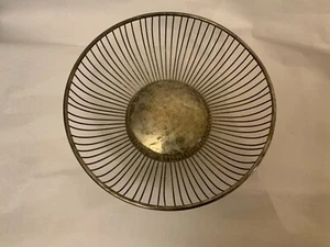 Vintage Silver Plate Wire Fruit Basket by Leonard Hong Kong Antique 1960 - Picture 1 of 6