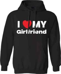 I Love My Girlfriend Hoodie Heart Love Valentines Day Party Gifts Class Hood - Picture 1 of 16