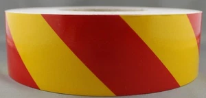 3M Yellow/Red Class 2 (3200 Series) Reflective Tape 50mm x 45m LEFT - Picture 1 of 6
