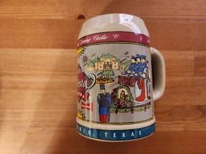 Budweiser Salute to Fiesta Steingut Stein Becher 1991 San Antonio Texas W Germany  - Bild 1 von 10