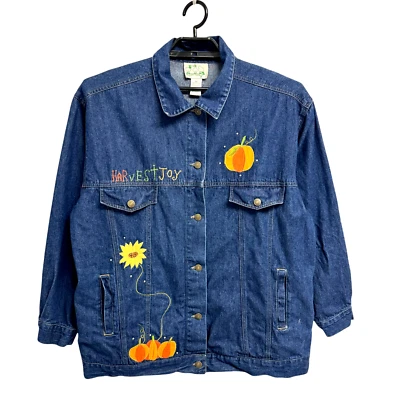 The Quacker Factory women's Jean jacket Autumn embroidered size 1X - Image 1 of 4