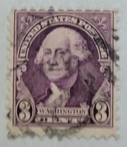 VINTAGE ~ Francobollo USA ~ George Washington ~ Tre Cent (3 ¢) Viola - Z23 - Foto 1 di 6