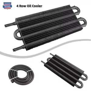 Fit for Car 4 Row Remote Transmission Oil Cooler Auto-Manual Radiator Converter - Picture 1 of 9
