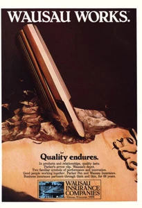 1981 Wausau Insurance: Wausau Works Vintage Print Ad - Picture 1 of 1