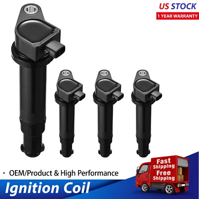4 Ignition Bobinas Pack For Hyundai Accent 1.6L l4 2006 2007 2008 2009 2010 2011 - Изображение 1 из 4