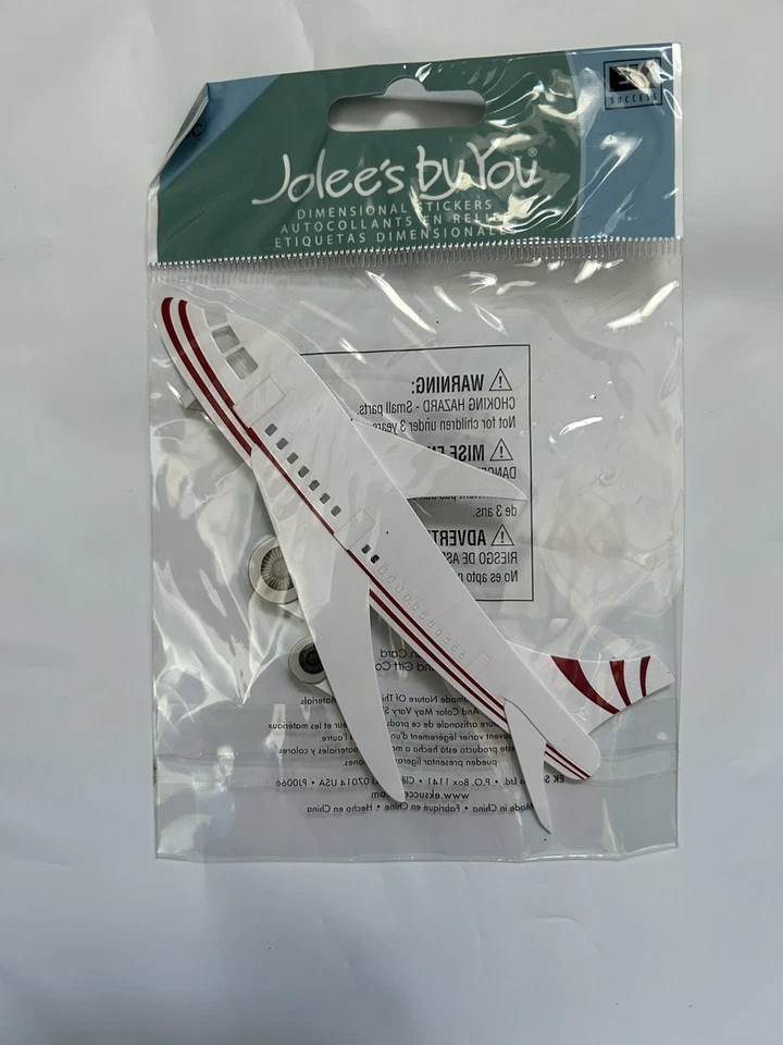 Pegatinas dimensionales avión Jolee's by You nuevas en paquete Foto 1 de 2