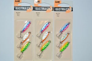 3 packs 3 acme kastmaster jigs spoons jigging 1/8oz rainbow trout firetiger - Picture 1 of 4