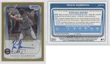 2011 Bowman Draft Chrome Prospects Gold Refractor /50 Travis Harrison Auto
