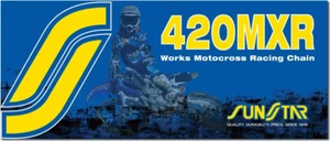 SUNSTAR 1996-2002 CR80R Honda CHAIN MXR WORKS NON-SEALED 420X126 GLD/GLD SS420MX - Picture 1 of 1