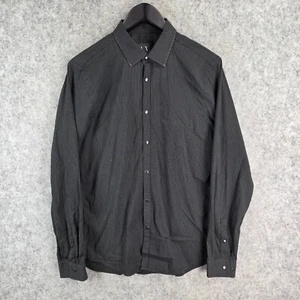 Armani Exchange Shirt Mens Small Black Button Up Long Sleeve Collared 11826 - Picture 1 of 11