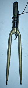Touring Road Bike Fork 700c 11/8" Threadless 175mm Gold Hybrid Fast USA Shipper! - Picture 1 of 16