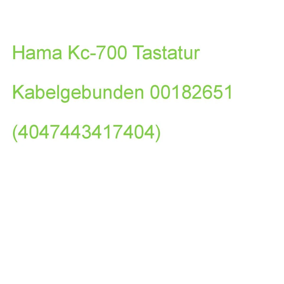 Hama 182651 Tastatur Kc-700 Silber-weiss