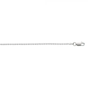 Cadena de cuentas de plata de ley 925 de 24" - Imagen 1 de 3