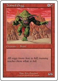 Trained Orgg ~ Near Mint Starter 2000 MTG Magic UltimateMTG Red Card - Image 1 of 1