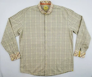 Steven Land Herren Größe XLT Beige Langarm Klassische Passform Fensterscheibendruck - Bild 1 von 8