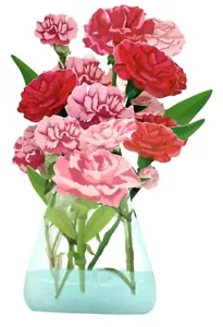 3D Pop Up Card Flower Floral Birthday Mom Mother Valentine Family Spring Summer - Picture 1 of 8