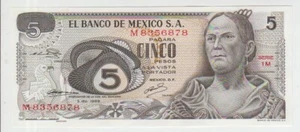 Mexico 5 Pesos 1969 Pick 62a UNC - Picture 1 of 1