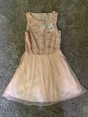 NWT junior dress size 7, peach “speechless” mid length, above knee  - Image 1 of 3