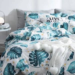 Ruby Tropical 4-Piece Cotton Duvet Cover Set - Picture 1 of 5