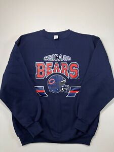 Vintage Champion Chicago Bears Sweatshirt Mens XL Blue Pullover Crew Neck USA