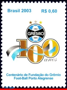 2895 BRAZIL 2003 CENTENARY GREMIO, SOCCER FOOTBALL FAMOUS CLUBS, RHM C-2532 MNH - Picture 1 of 2