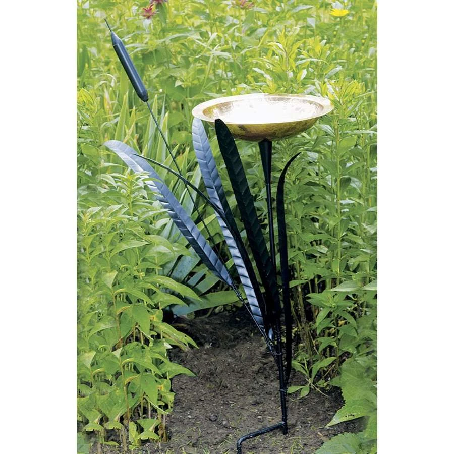 ACHLA Single Cattail Birdbath - CTBB-02 - Image 1 of 1
