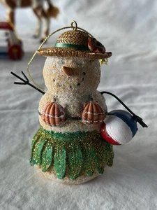 Schneemann Sand Christbaumschmuck von Brighten The Season Neu - Bild 1 von 6