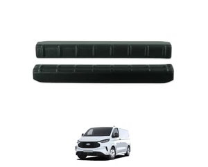 FORD TRANSIT CUSTOM 2023-EN ADELANTE PROTECTOR DE PUERTA NEGRO PROTECTOR DE UMBRAL CUBIERTA DE PLACA DE PATADA - Imagen 1 de 9