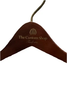 2 The Custom Shop Tailors Suit Hangers wood Coat Pants Slacks Bar High End Lot 1 - Picture 1 of 10