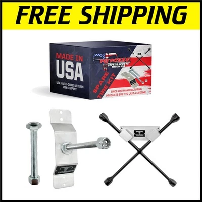 Compact Spare Tire Carrier & Lug Nut Wrench Holder for Trailer Organization - Image 1 of 4