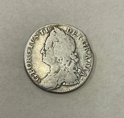 Great Britain - 1750 Silver Shilling - Popular - Image 1 of 4