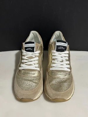 Женские кроссовки Philippe модель размер 40 ЕС 9,5 США золото Monte Carlo сделано в Италии - Изображение 1 из 4