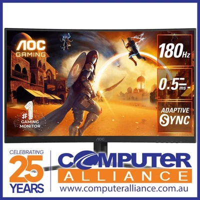 31.5" AOC CQ32G4E QHD 180Hz Curved Gaming Monitor - image 1 of 3