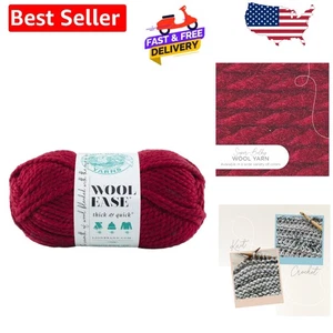 106 Yards Wolle-leichtes dickes & schnelles Garn in Cranberry - perfekt für gemütliche Projekte - Bild 1 von 9