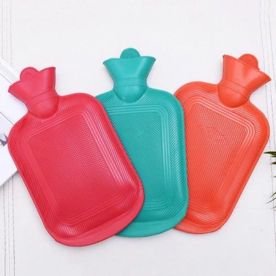 Rubber Hot Water Bottle Winter Warm Heat Aching Warmer Pain Relief 0.5/1/2 Litre - Image 1 of 4