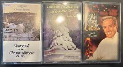 Mantovani, Chip Davis & Andy Williams 1970-90s Vintage Christmas Cassette Lot - Image 1 of 4