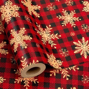 MAYPLUSS Kraftpapier Weihnachten Geschenkpapier Rolle - 17 Zoll x 33 Fuß - recycelbar Sn - Bild 1 von 7