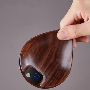 Coffee Scale Kitchen Scale Multifunctional Handmade Solid Wood Coffee Electronic - Picture 1 of 6