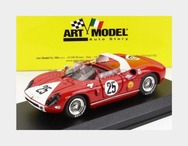 ART-MODEL ART177 FERRARI - 330P N 25 SEBRING 1964 P. RODRIGUEZ - RED WHITE - 1/4 - Immagine 1 di 2