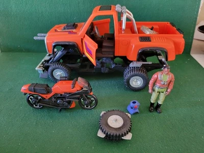 M.A.S.K. 1985 Pickup doble FIRECRACKER casi completa con máscara Hondo Maclean - Imagen 1 de 4
