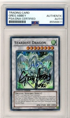 PSA Greg Abbey Signed Stardust Dragon CT07-EN021 2010 Collectors Tins Yu-Gi-Oh! - Image 1 of 2