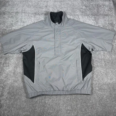 FootJoy DryJoys Windbreaker Men’s XL Gray Short Sleeve Lined Performance Golf - Image 1 of 4