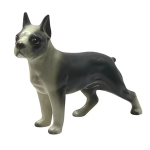 Estatuilla de perro Boston Terrier de pie de cerámica vintage de 4" hecha en Japón - Imagen 1 de 7