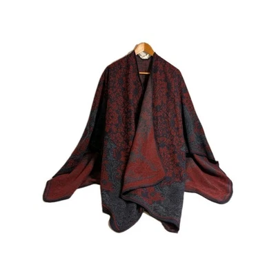 Cozy Warm New in Package Blue & White Shawl Wrap Blanket Stitch Edges - Image 1 of 4