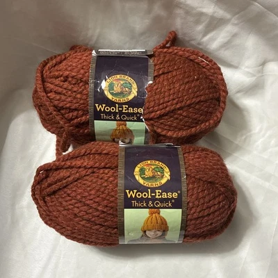Lion Brand Wool Ease Yarn Color 135 Spice 2 Skeins See Pictures  - Image 1 of 4